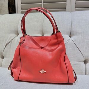 Coach Coral Leather Shoulder Bag